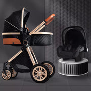 Luxury Baby Stroller 3 in 1 High Landscape Baby Cart portable Pushchair Baby Cradle Infant Carrier | buy buy