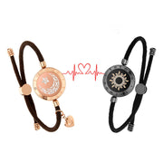 totwoo Long Distance touch Light up&Vibrate Bracelets for Couples,